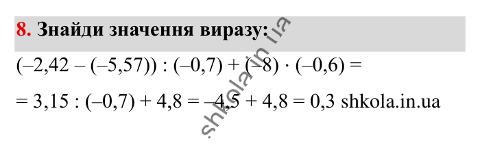 Відповідь до завдання 8 (с. 118) з математики для 6 класу (Істер, 2023), частина 2: Завдання для перевірки знань до § 40-43