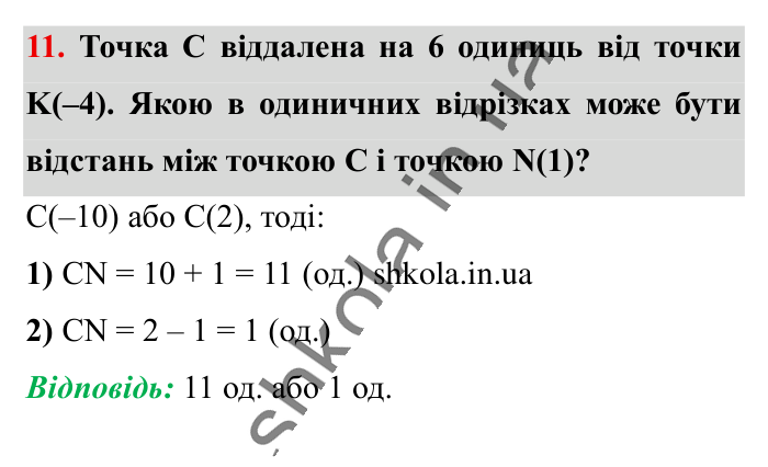 Відповідь до вправи 11 (с. 167) з математики для 6 класу (Істер, 2023), частина 2: Вправи для повторення розділу 3