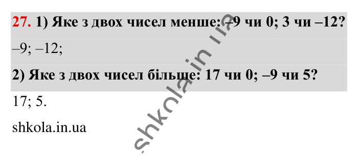 Відповідь до вправи 27 (с. 169) з математики для 6 класу (Істер, 2023), частина 2: Вправи для повторення розділу 3