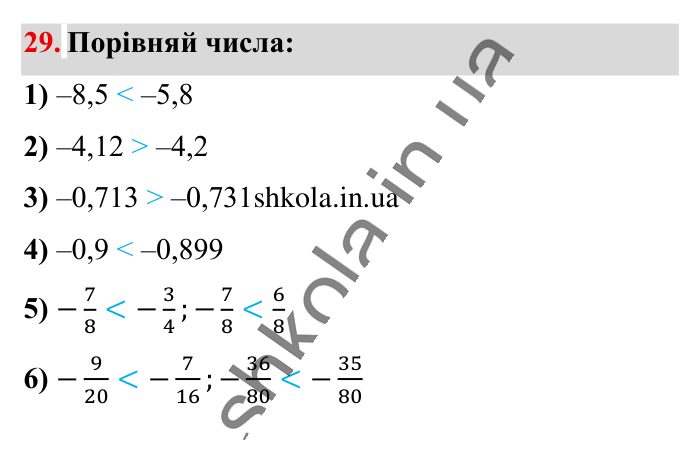 Відповідь до вправи 29 (с. 169) з математики для 6 класу (Істер, 2023), частина 2: Вправи для повторення розділу 3