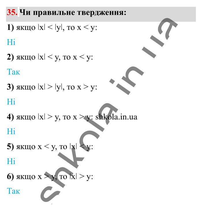Вправи для повторення розділу 3, завдання 35 Відповідь до вправи 35 (с. 170) з математики для 6 класу (Істер, 2023), частина 2: Вправи для повторення розділу 3