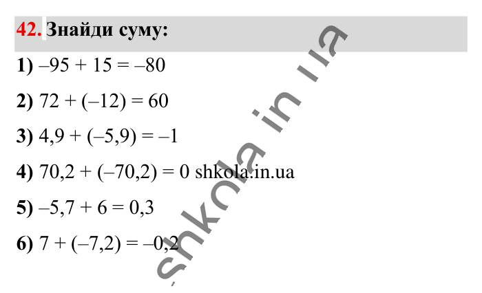 Відповідь до вправи 42 (с. 171) з математики для 6 класу (Істер, 2023), частина 2: Вправи для повторення розділу 3