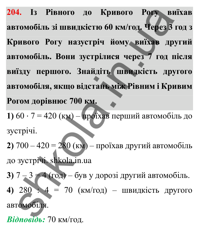 Відповідь до завдання 204 (с. 61) з математики для 6 класу (Мерзляк, 2023), частина 1: § 2. Звичайні дроби. 7. Основна властивість дробу