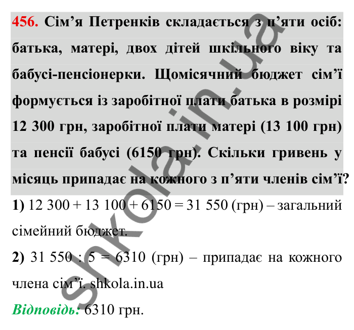 Відповідь до завдання 456 (с. 120) з математики для 6 класу (Мерзляк, 2023), частина 1: § 2. Звичайні дроби. 13. Взаємно обернені числа. Ділення дробів