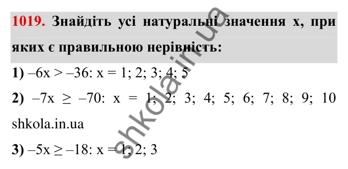 Завдання № 1019 Відповідь до завдання 1019 (с. 103) з математики для 6 класу (Мерзляк, 2023), частина 2: § 4. Раціональні числа і дії з ними. 35. Множення раціональних чисел