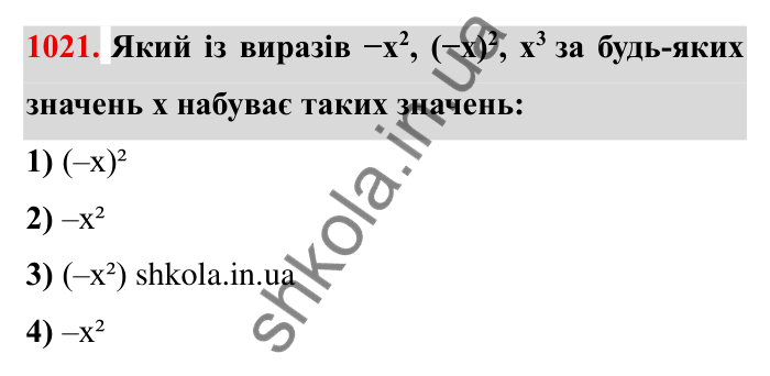 Завдання № 1021 Відповідь до завдання 1021 (с. 103) з математики для 6 класу (Мерзляк, 2023), частина 2: § 4. Раціональні числа і дії з ними. 35. Множення раціональних чисел