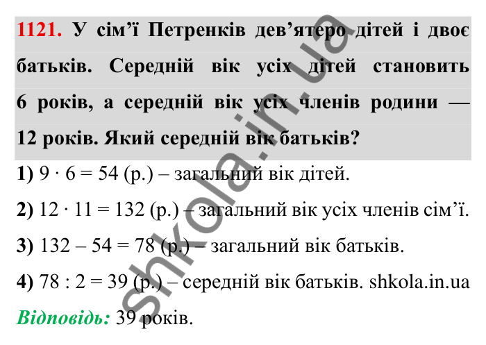 Завдання № 1121 Відповідь до завдання 1121 (с. 126) з математики для 6 класу (Мерзляк, 2023), частина 2: § 4. Раціональні числа і дії з ними. 38. Ділення раціональних чисел