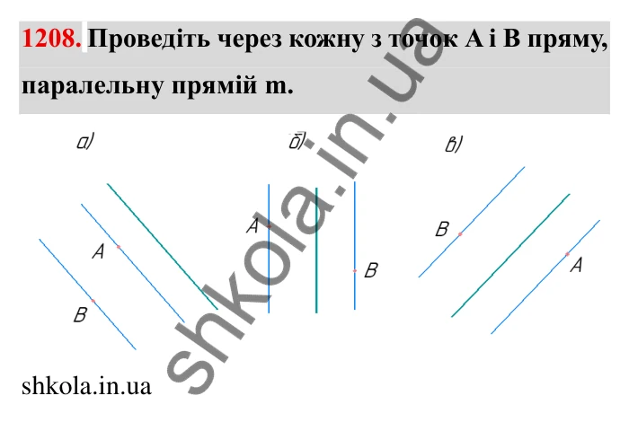 Завдання № 1208 Відповідь до завдання 1208 (с. 146) з математики для 6 класу (Мерзляк, 2023), частина 2: § 4. Раціональні числа і дії з ними. 42. Паралельні прямі