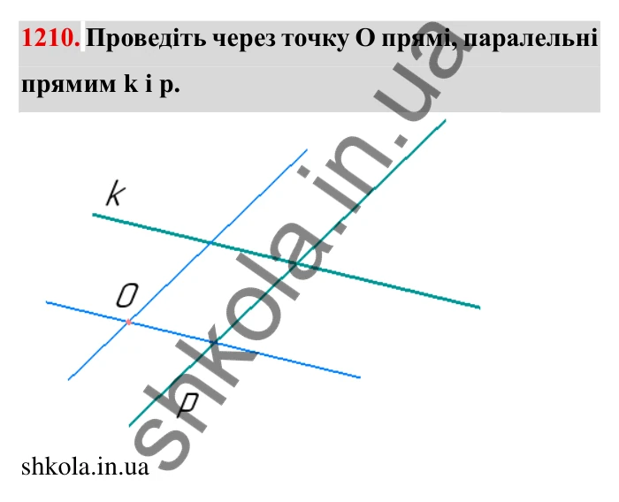 Завдання № 1210 Відповідь до завдання 1210 (с. 150) з математики для 6 класу (Мерзляк, 2023), частина 2: § 4. Раціональні числа і дії з ними. 42. Паралельні прямі
