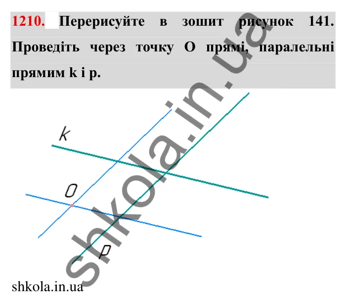 Завдання № 1210 Відповідь до завдання 1210 (с. 150) з математики для 6 класу (Мерзляк, 2023), частина 2: § 4. Раціональні числа і дії з ними. 42. Паралельні прямі