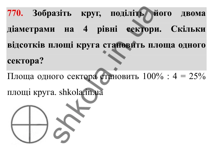 Завдання № 770 Відповідь до завдання 770 (с. 26) з математики для 6 класу (Мерзляк, 2023), частина 2: § 3. Відношення і пропорції (продовження). 25. Циліндр. Конус. Куля