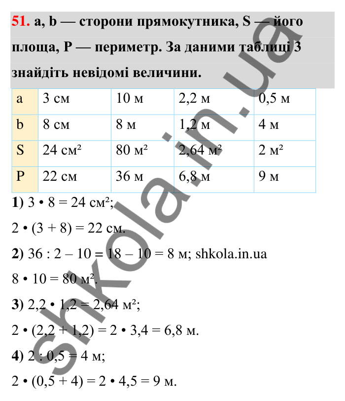 Відповідь до завдання 51 (с. 11) з математики для 6 класу (Тарасенкова, 2023), частина 1: Просторові відношення, геометричні фігури