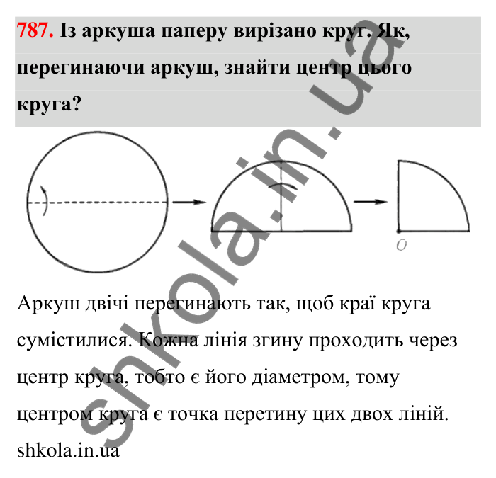 Завдання 787 Відповідь до завдання 787 (с. 180) з математики для 6 класу (Тарасенкова, 2023), частина 1: 16. Коло і круг. Круговий сектор