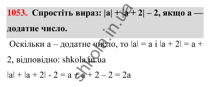 Завдання 1053 Відповідь до завдання 1053 (с. 35) з математики для 6 класу (Тарасенкова, 2023), частина 2: 21. Модуль числа