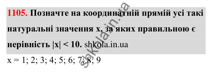 Завдання 1105 Відповідь до завдання 1105 (с. 51) з математики для 6 класу (Тарасенкова, 2023), частина 2: 23. Порівняння раціональних чисел
