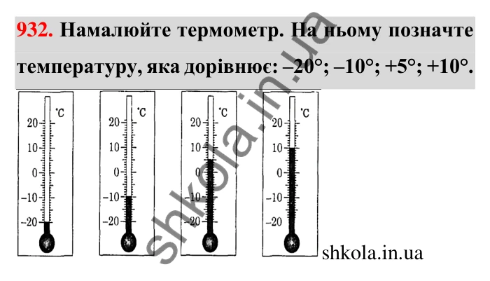 Завдання 932 Відповідь до завдання 932 (с. 10) з математики для 6 класу (Тарасенкова, 2023), частина 2: 19. Додатні та від’ємні числа. Число нуль