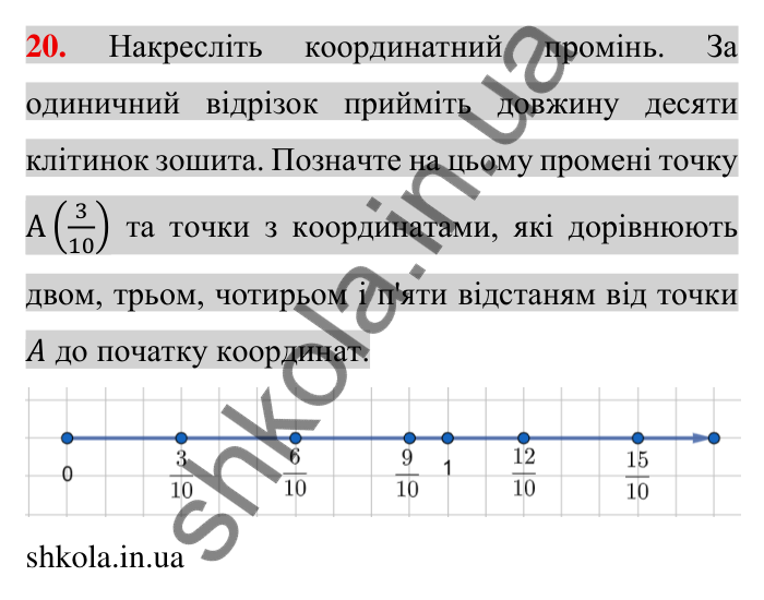 Задачі на повторення, № 20 Відповідь до завдання 20 (с. 174) з математики для 6 класу (Тарасенкова, 2023), частина 2: задачі на повторення