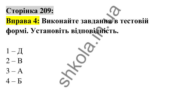 Відповідь до вправи 4 сторінка 209 ГДЗ Українська мова 6 клас Авраменко 2023
