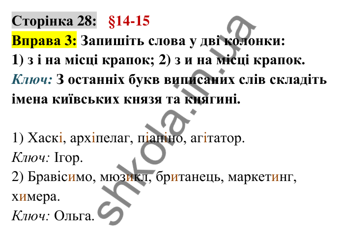 Відповідь до вправи 3 сторінка 28 ГДЗ Українська мова 6 клас Авраменко 2023