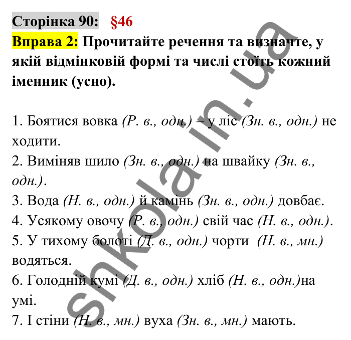 Відповідь до вправи 2 сторінка 90 ГДЗ Українська мова 6 клас Авраменко 2023