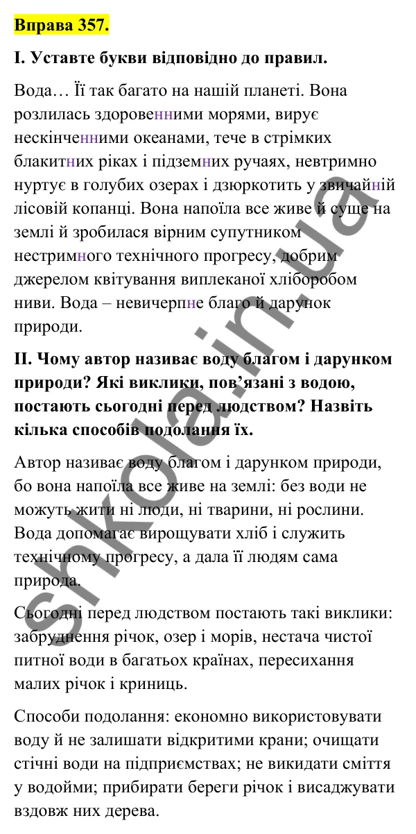 Відповідь до вправи 357 (с. 145) з української мови для 6 класу (Голуб, 2023): Написання -н- і -нн- у прикметниках