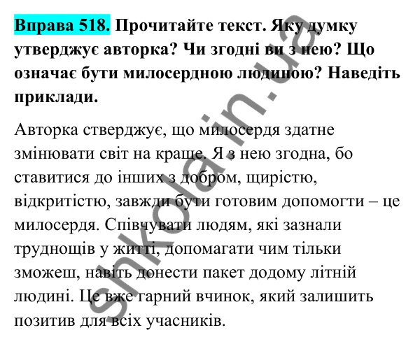 Відповідь до вправи 518 (с. 207) з української мови для 6 класу (Голуб, 2023): Ідея. Проблема в тексті