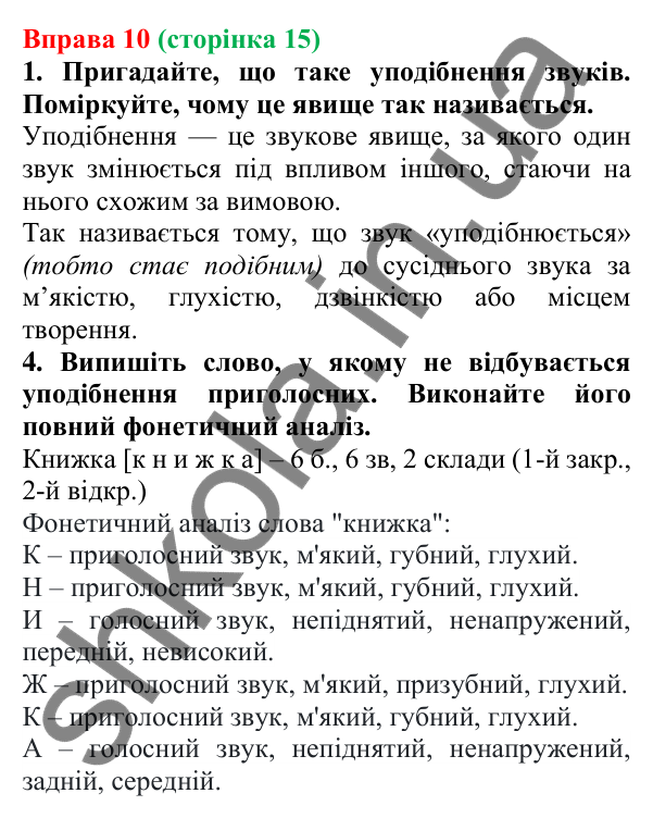 Відповідь до вправи 10 (с. 15) з української мови для 6 класу (Літвінова, 2023): Краса звучання української мови