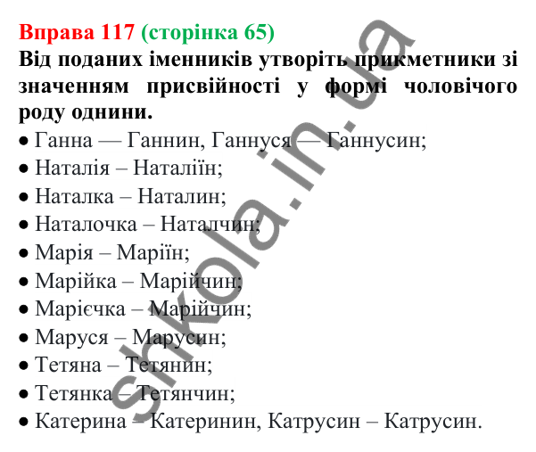 Відповідь до вправи 117 (с. 65) з української мови для 6 класу (Літвінова, 2023): Букви Е, О, И в прикметникових...