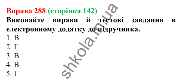 Відповідь до вправи 288 (с. 142) з української мови для 6 класу (Літвінова, 2023): Кличний відмінок