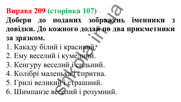 Відповідь до вправи 209 (с. 107) з української мови для 6 класу (Онатій, 2023): Незмінювані іменники. Рід...
