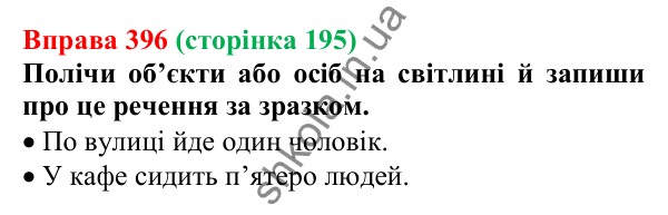 Відповідь до вправи 396 (с. 195) з української мови для 6 класу (Онатій, 2023): Повторення вивченого про числівник