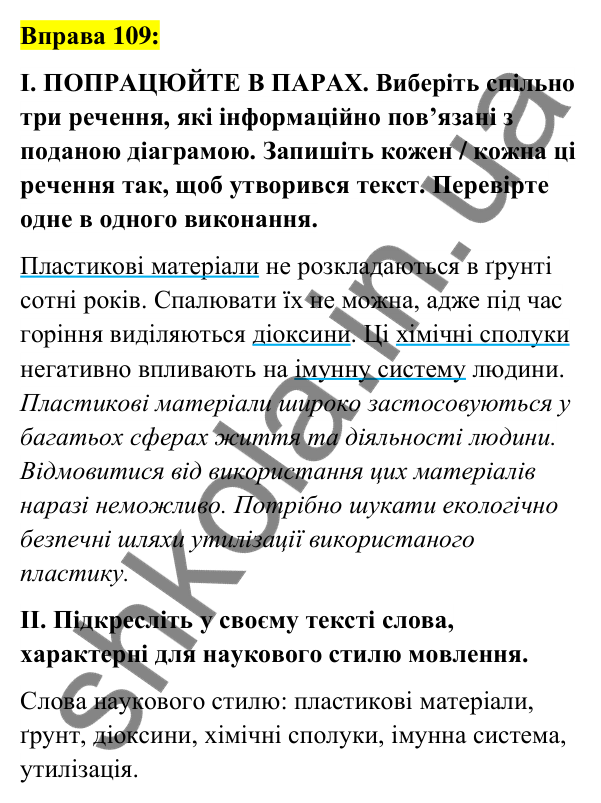 Вправа 109 Відповідь до вправи 109 (с. 43) з української мови для 6 класу (Заболотний, 2023): Лексикологія. Орфографія