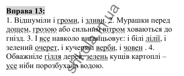 Вправа 13 Відповідь до вправи 13 (с. 9) з української мови для 6 класу (Заболотний, 2023): Повторення, узагальнення та поглиблення...
