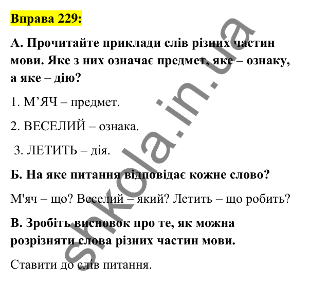 Вправа 229 Відповідь до вправи 229 (с. 88) з української мови для 6 класу (Заболотний, 2023): Морфологія. Орфографія