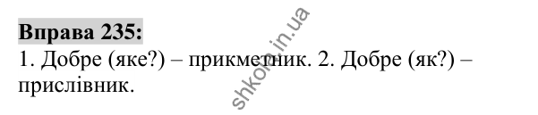 Вправа 235 Відповідь до вправи 235 (с. 90) з української мови для 6 класу (Заболотний, 2023): Морфологія. Орфографія