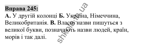 Вправа 245 Відповідь до вправи 245 (с. 95) з української мови для 6 класу (Заболотний, 2023): Іменник