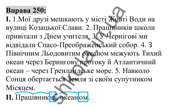 Вправа 250 Відповідь до вправи 250 (с. 97) з української мови для 6 класу (Заболотний, 2023): Іменник