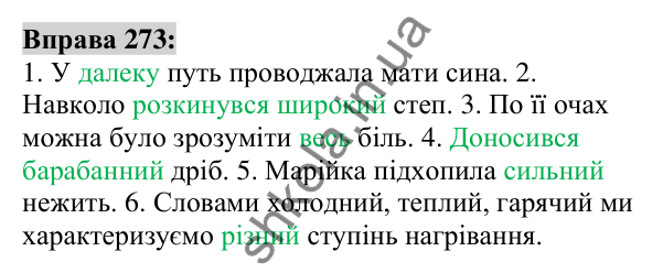 Вправа 273 Відповідь до вправи 273 (с. 105) з української мови для 6 класу (Заболотний, 2023): Іменник