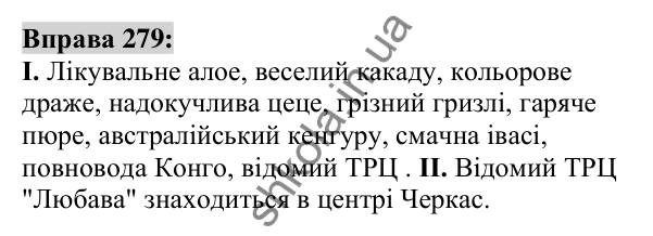 Вправа 279 Відповідь до вправи 279 (с. 108) з української мови для 6 класу (Заболотний, 2023): Іменник