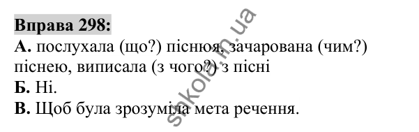 Вправа 298 Відповідь до вправи 298 (с. 113) з української мови для 6 класу (Заболотний, 2023): Іменник