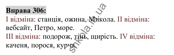 Вправа 306 Відповідь до вправи 306 (с. 116) з української мови для 6 класу (Заболотний, 2023): Іменник