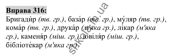 Вправа 316 Відповідь до вправи 316 (с. 119) з української мови для 6 класу (Заболотний, 2023): Іменник