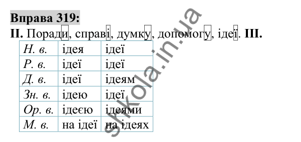 Вправа 319 Відповідь до вправи 319 (с. 120) з української мови для 6 класу (Заболотний, 2023): Іменник
