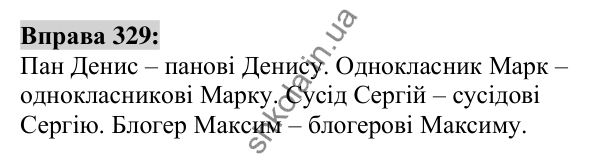 Вправа 329 Відповідь до вправи 329 (с. 124) з української мови для 6 класу (Заболотний, 2023): Іменник