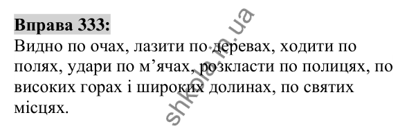 Вправа 333 Відповідь до вправи 333 (с. 125) з української мови для 6 класу (Заболотний, 2023): Іменник