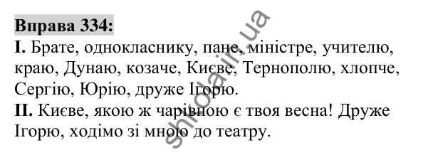 Вправа 334 Відповідь до вправи 334 (с. 125) з української мови для 6 класу (Заболотний, 2023): Іменник
