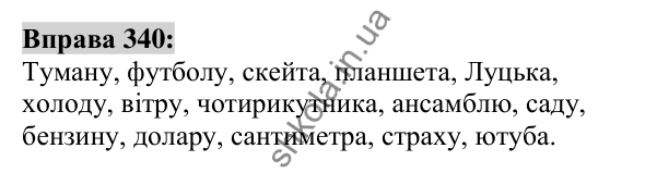 Вправа 340 Відповідь до вправи 340 (с. 128) з української мови для 6 класу (Заболотний, 2023): Іменник