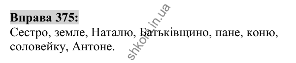 Вправа 375 Відповідь до вправи 375 (с. 138) з української мови для 6 класу (Заболотний, 2023): Іменник