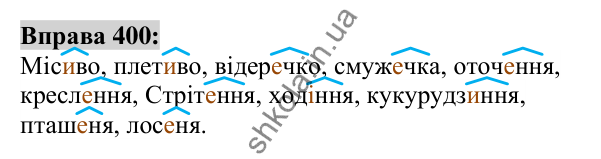 Вправа 400 Відповідь до вправи 400 (с. 146) з української мови для 6 класу (Заболотний, 2023): Іменник