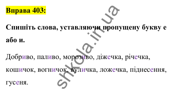 Вправа 403 Відповідь до вправи 403 (с. 147) з української мови для 6 класу (Заболотний, 2023): Іменник